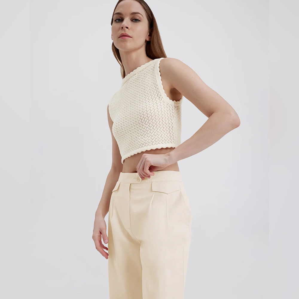 Solid and striped Tori pant